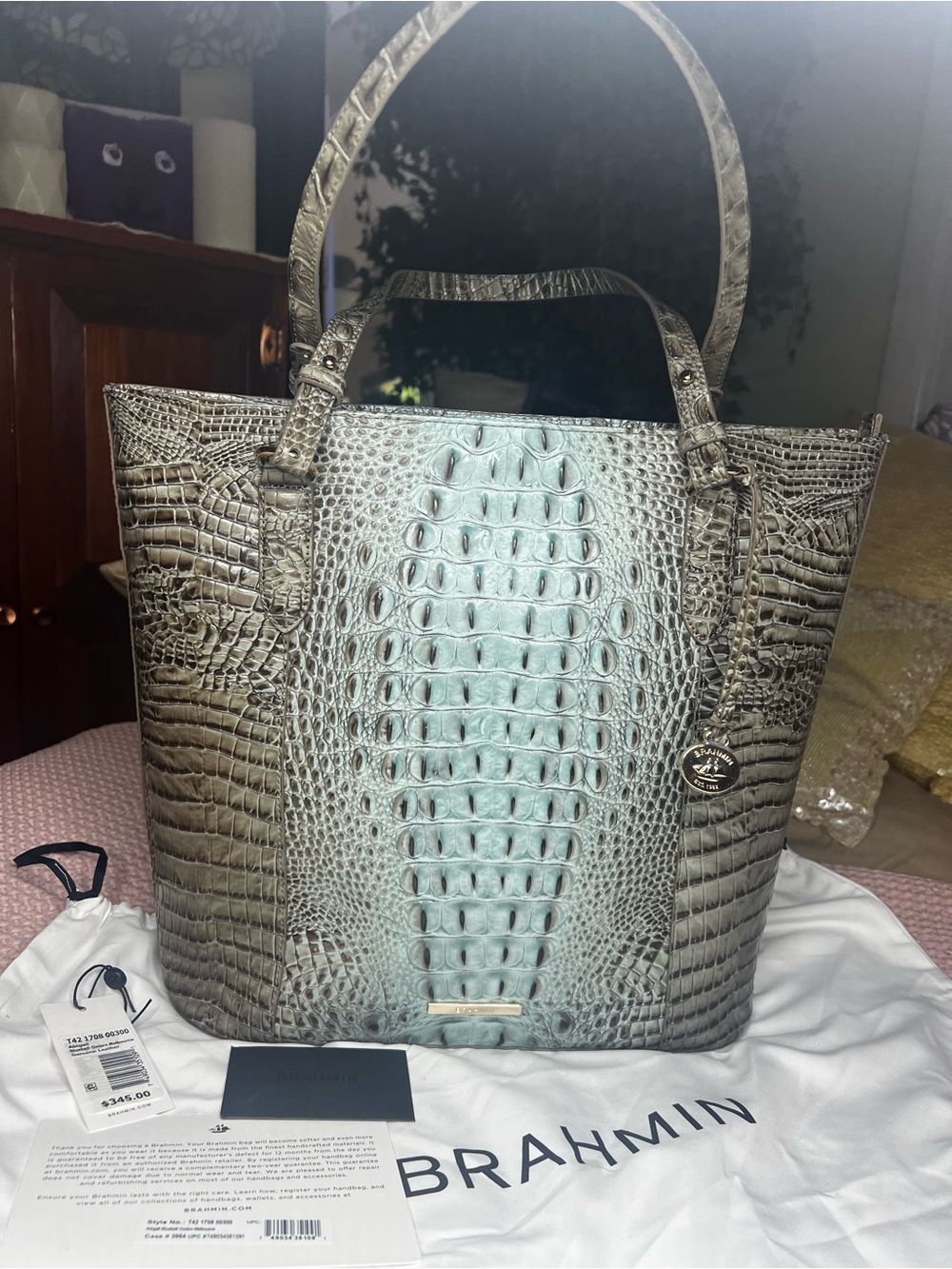Brahmin Abigail Bluebell Ombré Melbourne Shoulder Bag - Picture 4 of 17